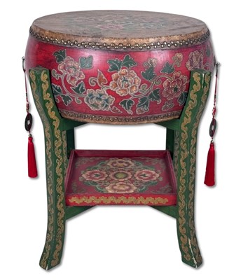 Lot 270 - Vintage Chinese Tanggu, Ceremonial Hall Drum.