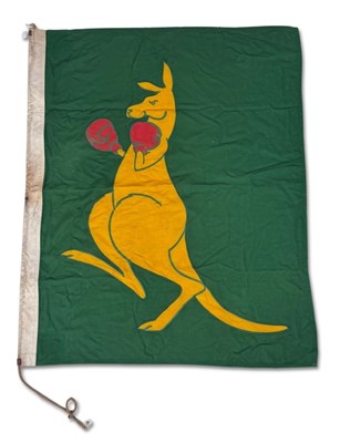 Lot 222 - Rare America's Cup Boxing Kangaroo Yacht Flag.