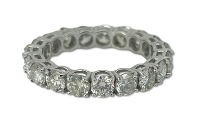 Lot 341 - Full Circle Hoop Eternity Ring.