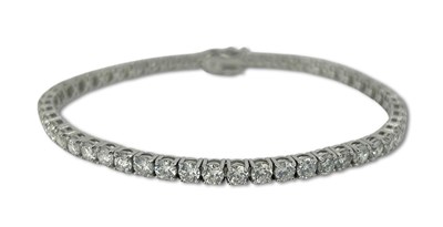 Lot 375 - Diamond Tennis Bracelet.