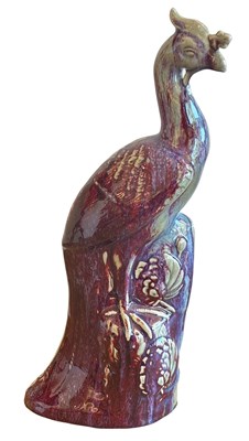 Lot 205 - A Flambe Glazed Phoenix Figurine.