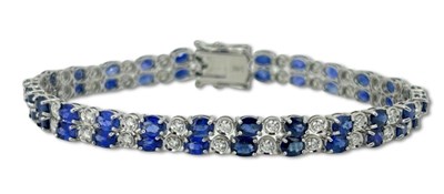 Lot 312 - Sapphire Bracelet and Diamond.