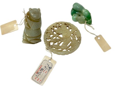 Lot 203 - Three Jade Carving Pendants