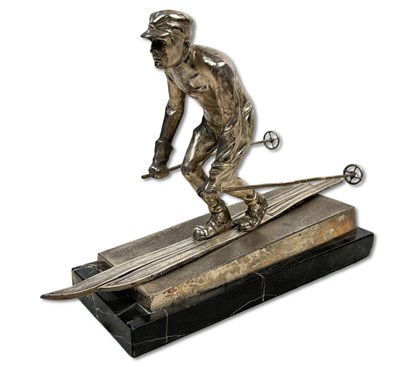 Lot 205 - Art Deco Figure of a Downhill Skier.