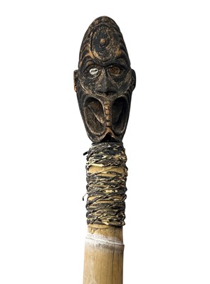Lot 133 - Papua New Guinea Bamboo Wood Head Flute Stopper.