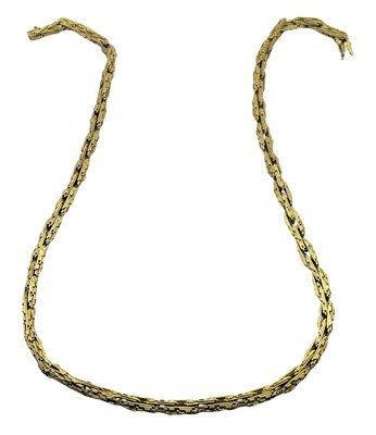 Lot 210 - Retro Style 18ct Yellow Gold Necklet.