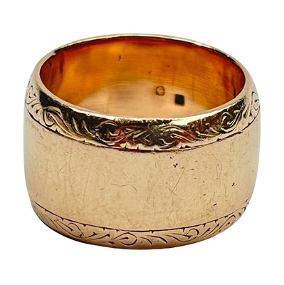 Lot 125 - Wide Wedding Band.