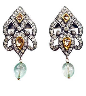Lot 133 - Pair of Diamond Drop Studs.