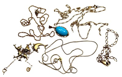 Lot 171 - Broken Jewellery Items in Yellow Gold.
