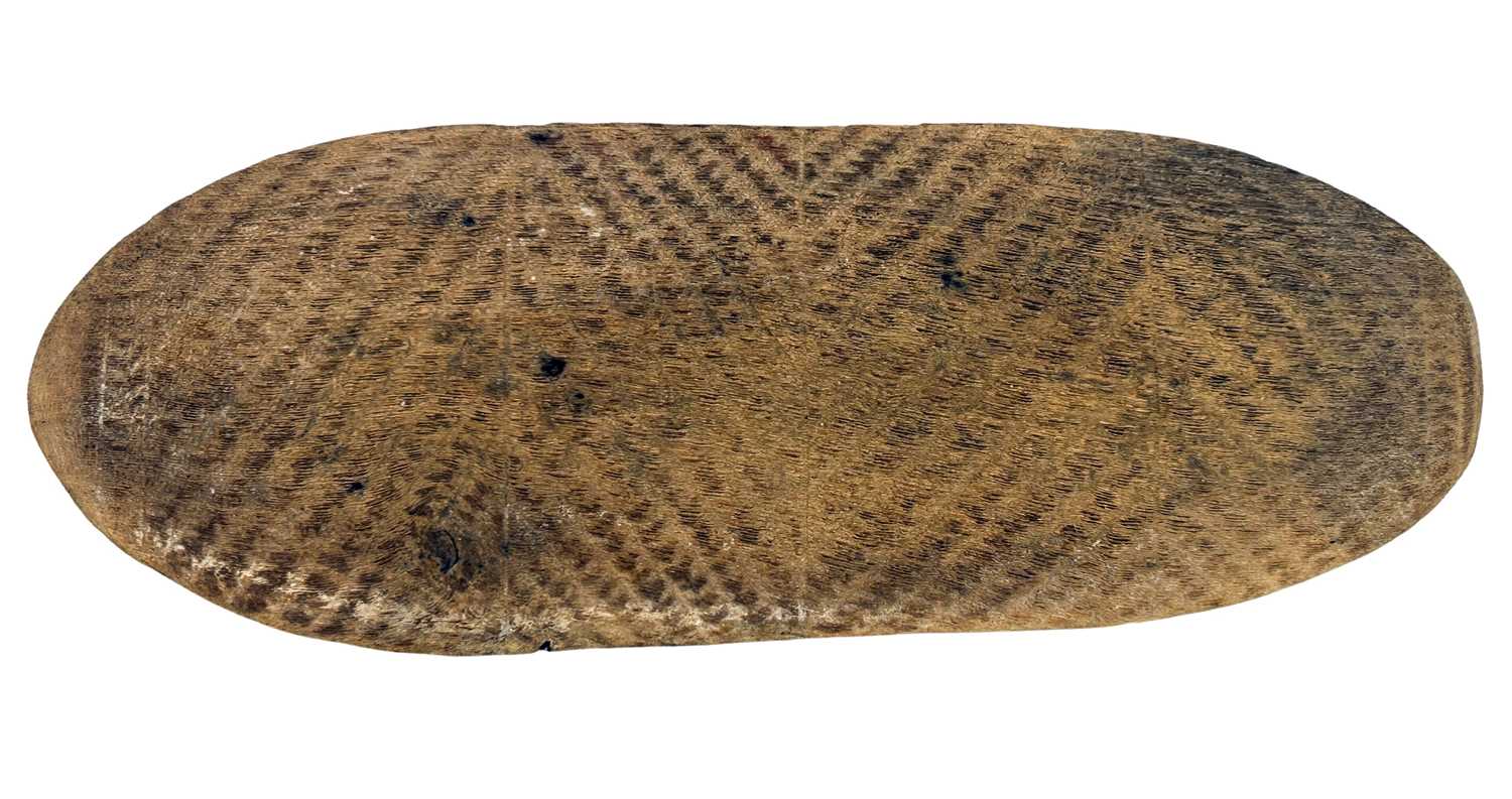 Lot 105 - Carved Wooden Shield.