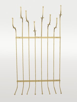 Lot 115 - A Scandinavian mid 20th Century, Fritz Hansen, wall mounted coat tree.