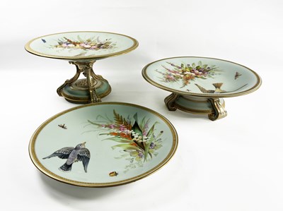 Lot 147 - A 19th Century Royal Worcester 12 Piece Dessert Service, Dated 1874, (Printed Marks).